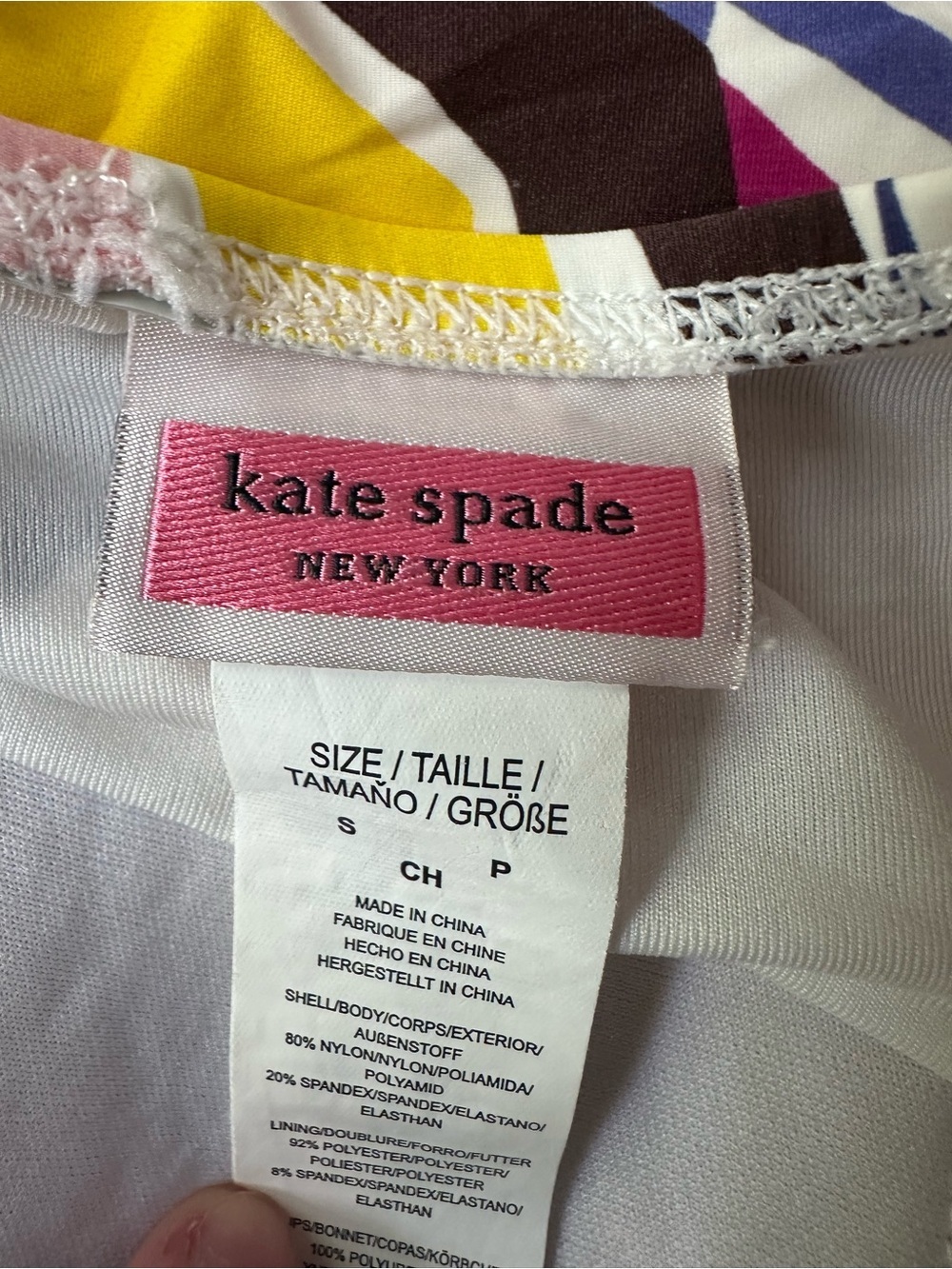 Kate Spade geobrella molded strapless swimsuit size small - Picture 4 of 4